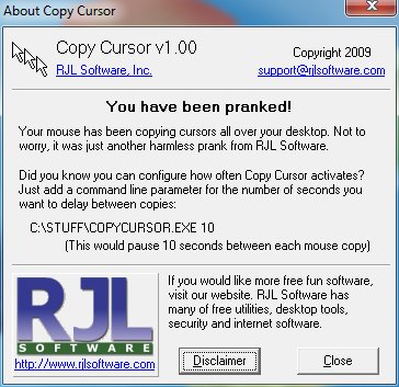 Copy Cursor is FREE and harmless. Download it and try for yourself. Copy Cursor is FREE and harmless. Download it and try for yourself.
